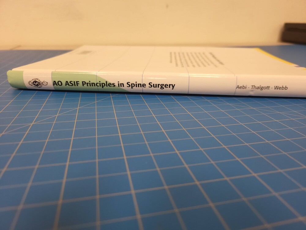 AO ASIF Principles Spine Surgery Book Aebi Thalgott Webb Medical Textbook